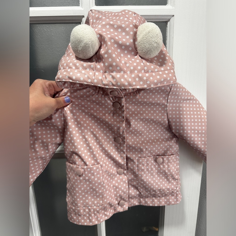 Pink C&C California Line Polka Dot Rain Jacket - Picture 5 of 9